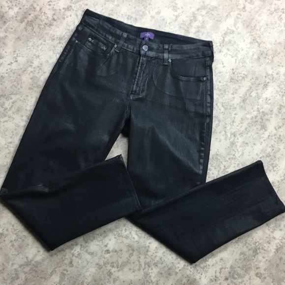NYDJ Waxed Denim Black Jeans - Picture 2 of 9